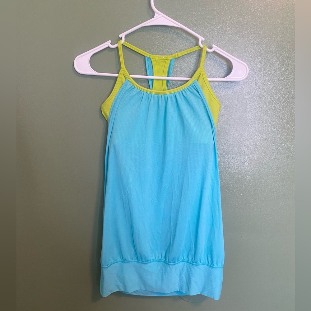 Lululemon Blue and Green Sleeveless Top